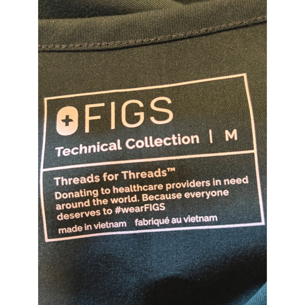 Figs Technical Collection Catarina Medium Hunter Green Pants Uniform Minimalist View 3